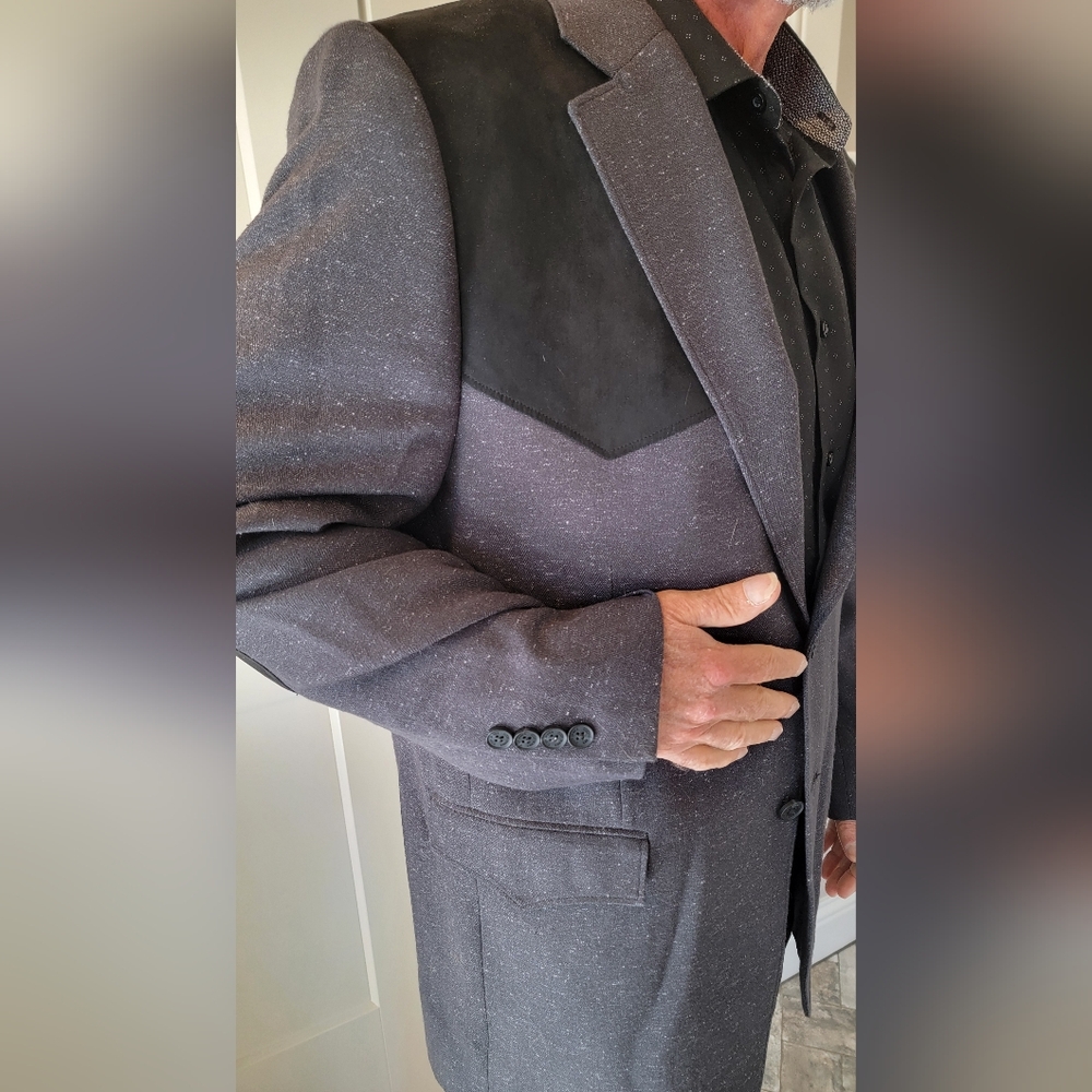 Men's Cody James Black and Gray Western Blazer SZ 42 - Picture 3 of 7